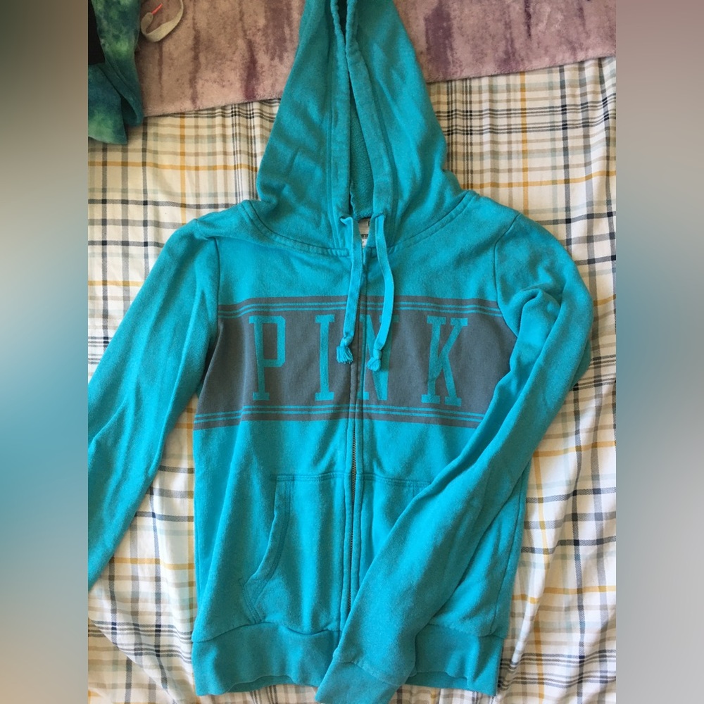 Teal zip up